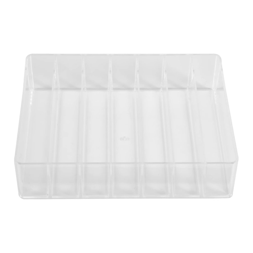 ALOEU Eyeshadow Palette Organizer- 7 Section Divided Makeup Acrylic Palette Organizer Holder for Vanity Cosmetics Makeup