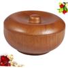 Angoily 3pcs Wooden Shaving Bowl Lid Men Shaving Soap and Cream Bowl for Barbershop and Home Use Practical Design for Easy Storage and Use view 3