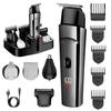 Beard Trimmer for Men - 5 in 1 Kit Electric Razor, Cordless Mustache Nose Hair Trimmer with LED Display, Waterproof Rechargeable Beard Shaver view 1