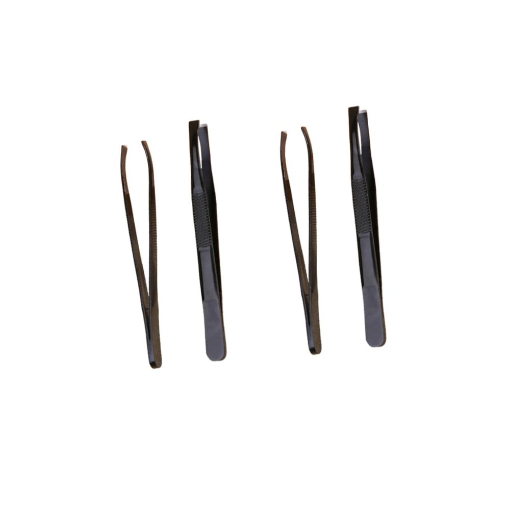Angoily 4pcs Eyebrow Shaping Tool Stainless Steel Eyebrow Clamp Tweezers for Precise Grooming Makeup Accessories for Trimming and Facial Hair Removal