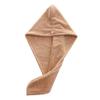 KIKBAX 1pc Microfibre Hair Drying Towel Hat Womens Girls Dry Absorption Hair Cap Towels Head Wrap Bathing Tool (Color : Brown, Size : One Size) view 1