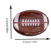 Coffee Football Hair Clips,Cute Sports Ball Bangs Claw Clips,Balls Shape Hair Claw Clips,Acetate Hair Jaw Clips for Girls,Small Claw Barrettes for Women,Pack of 3 (coffee football) view 2