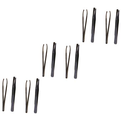 Angoily 12pcs Stainless Steel Eyebrow Shaping Tool Eyebrow Tweezers and Clamp for Precision Trimming and Grooming Includes and Flat Tip Portable Cosmetic Kit