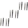 Angoily 12pcs Stainless Steel Eyebrow Shaping Tool Eyebrow Tweezers and Clamp for Precision Trimming and Grooming Includes and Flat Tip Portable Cosmetic Kit view 1