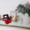 Erice Large Makeup Organizer, 4-Layer Foldable Tray PU Leather Makeup Cosmetic Case, Caboodle, Portable Waterproof Large Capacity Toiletry Box, Makeup Bag Cosmetic Bags for Women (Red), EJ1086503 view 4