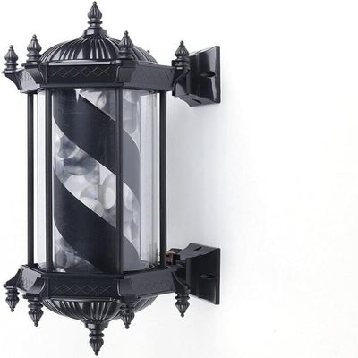 WeBert Barber Pole Light Barber Pole led Light, 220V Hair Salon Sign Light Barber Shop Pole LED Light Salon Shop Outdoor Wall Lamp