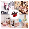 Annewi Makeup Case, 4-Layer Foldable Tray PU Leather Makeup Cosmetic Case, Makeup Train Case, Portable Waterproof Large Capacity Toiletry Box, Makeup Bag Cosmetic Bags for Women (Red) view 2
