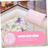 Angoily 3pcs Comfortable Bath Pillow Cups Mesh Headrest for Bathtub and Spa Quick-Drying and Bath Accessories for Neck and Support view 2