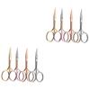 Angoily 8pcs Men Beard Scissors Mustache Scissors Barber Shop Shears Nose Hair Trimmer Precision Cutting Random Color view 1