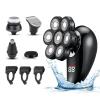 EKHOU Head Shavers for Bald Men, Rechargeable Powerful Beard Hair Electric Shaver for Men Body Trimmer Facial Grooming Kit Electric Razor Balde Shaving Machine (Color : Black) view 1