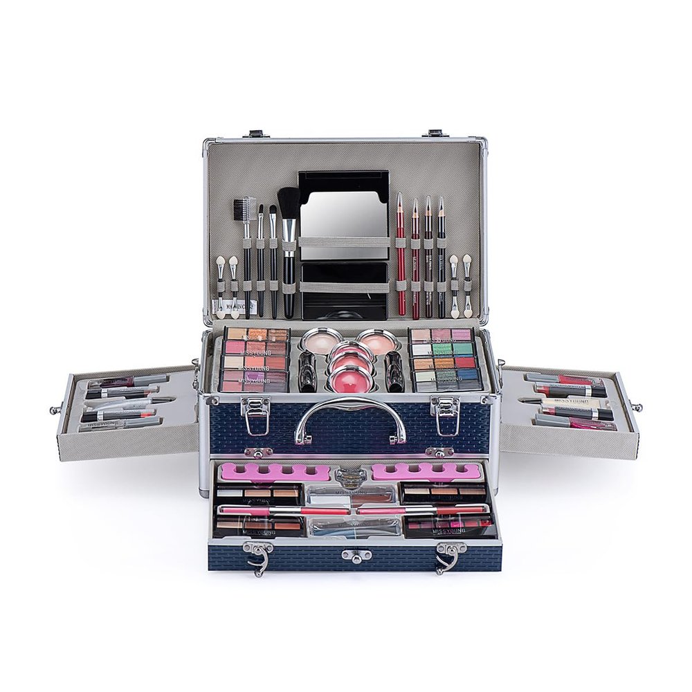 Box Set Cosmetic Set Beauty Gift Set Makeup Artist Eye Shadow Set, including eye shadow, eyeliner, lip liner, glitter, lip gloss, and a series of other products