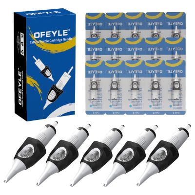 OFEYLE Tattoo Cartridge Needles 20pcs White Disposable Tattoo Needle Cartridges RL RS RM M1 Round Liner Shader Magnum for Rotary Tattoo Machine Pen Permanent Makeup Tattoo Supplies (14RS)