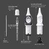 OFEYLE Tattoo Cartridge Needles 20pcs White Disposable Tattoo Needle Cartridges RL RS RM M1 Round Liner Shader Magnum for Rotary Tattoo Machine Pen Permanent Makeup Tattoo Supplies (14RS) view 2