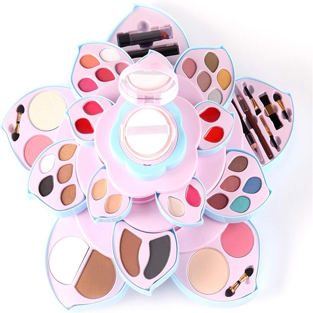 40 Colours Multifunctional Exquisite Cosmetic Gift Set Makeup Kit for Face, Eyes and Lips - Makeup Palettes Vanity Case with Eyeshadow Palette, Lipstick, Blush, Powder