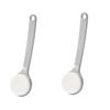 Angoily 2pcs Handle Bath Brush PVA Sponge Exfoliating Shower Accessory for Home Bathroom for Softening Skin Feet and Legs Grey view 1