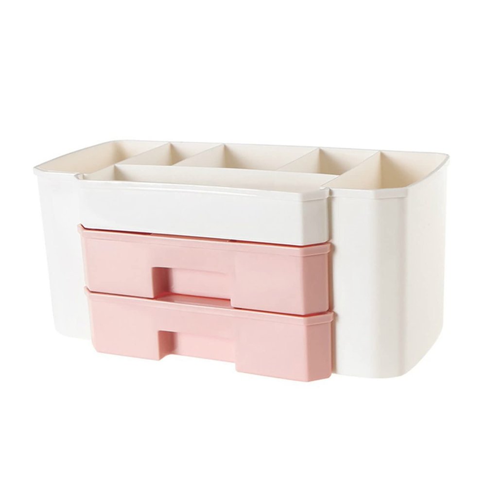 KELINFONG Large Makeup Organizer Dustproof Cosmetic Storage Box for Lipstick, Brushes, Lotions, Eyeshadow, Nail Polish and Jewelry Makeup Storage Box for a Stylish Vanity, Bathroom, or Dresser Dcor