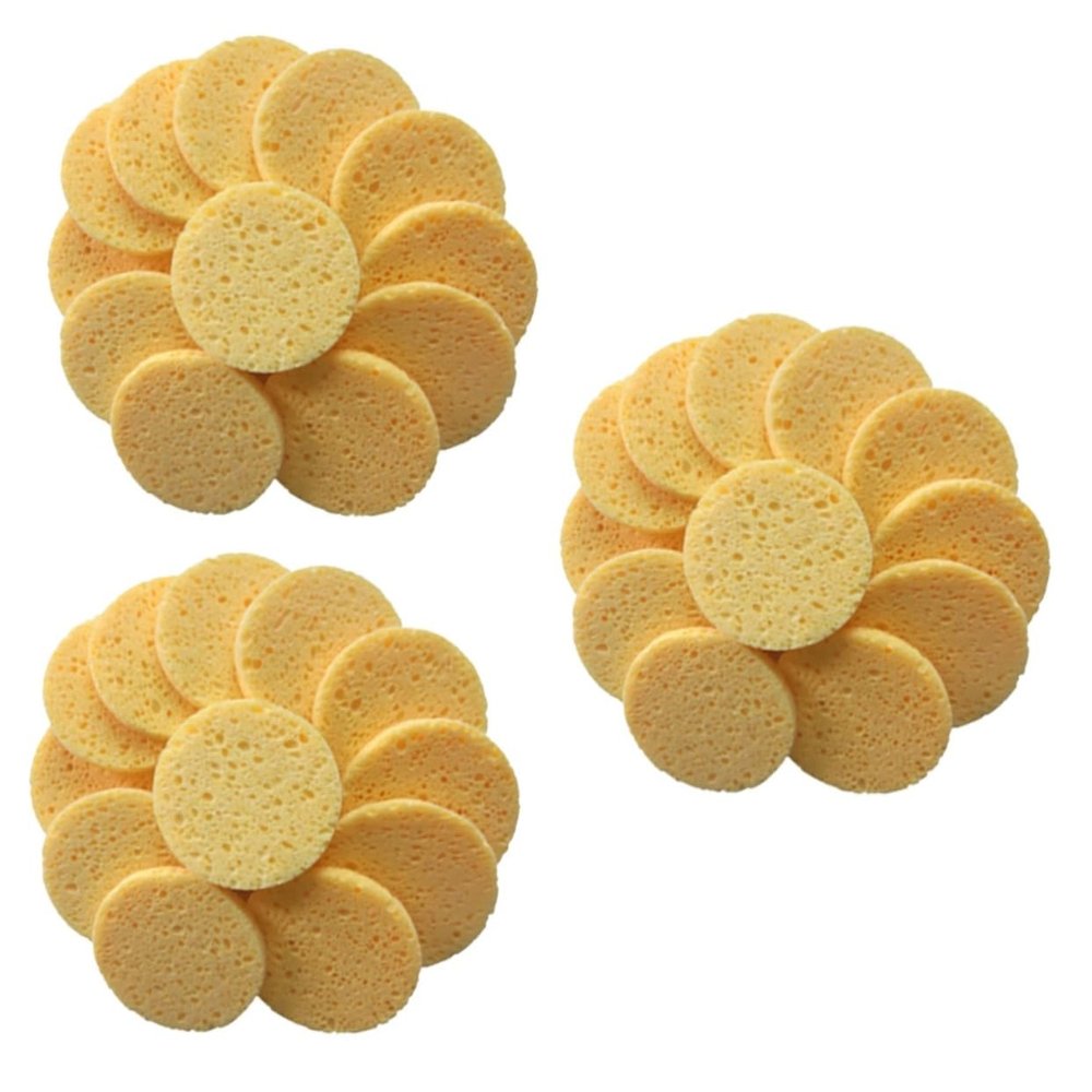 DOITOOL 60pcs Makeup Remover Pads Round Soft Sponge Reusable Cotton Pads for Face Cleaning and Makeup Removal