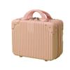 Cosmetic Case, Travel Cosmetic Bag, Cosmetic Organizer Brush Organizer, Leather Train Travel Case, Suitable for Female Makeup Artist to Carry (Pink) view 1