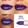 Oulac Blue Purple Glitter Lipstick, Infinity High Shine Finish, Hydrating Lip Color Infused with Damask Rose Oil for All-Day Comfort, Gluten-Free Vegan Beauty, D01 Sapphire view 3