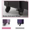 Rolling Makeup Case Multi-functional Cosmetic Train Case, Large Trolley Storage Case, Rolling Cosmetic Organizer With 4 Rolling Wheels,Professional Make Up With Drawers,Black , Purple ( Color : Black view 4