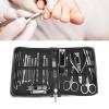 26PCS Manicure Set Black Nail Clippers Set Versatile Nail Care Tools Carbon Steel Manicure Tools Kit for Home Salon view 3