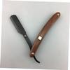 Beatifufu 2pcs Bloodwood Handle Safe Shaving Razors for Men Razor Stand Metal Blade for Beard Sideburns Short Fine Hair view 2