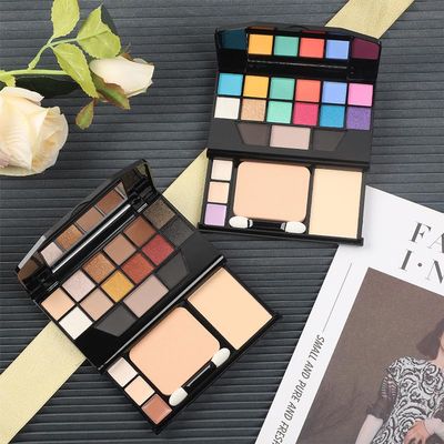 2 Pack 12 Colors Makeup Nude Colors Eyeshadow Palette Natural Nude Matte Shimmer Glitter Pigment Eye Shadow Pallete Set Waterproof Smokey Professional Beauty Makeup Kit (2 PCS)