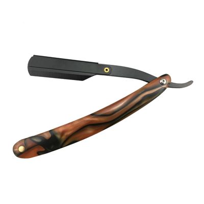 Beatifufu Vintage Style Men's Shaving Kit Folding Straight Razor Metal Shaver for Men Safe Razor for Beard Sideburns Short Fine Hair