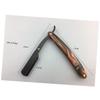 Beatifufu Vintage Style Men's Shaving Kit Folding Straight Razor Metal Shaver for Men Safe Razor for Beard Sideburns Short Fine Hair view 2