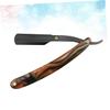 Beatifufu Vintage Style Men's Shaving Kit Folding Straight Razor Metal Shaver for Men Safe Razor for Beard Sideburns Short Fine Hair view 3