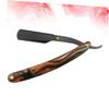 Beatifufu Vintage Style Men's Shaving Kit Folding Straight Razor Metal Shaver for Men Safe Razor for Beard Sideburns Short Fine Hair view 4