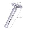 Beatifufu Old-fashioned Manual Hand Shaver Tool for Beard Trimming Zinc Alloy Razor Lightweight and Portable Father's Day for Men Silver view 2