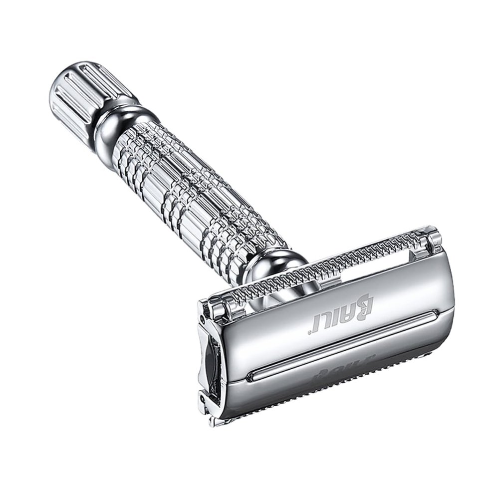 Beatifufu Manual Razor Shaving Tool Double Razor Mens Shaving Double Edge Manual Shaver for Comfortable Touch for Barber Shops Home Use