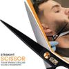 5'' Beard Scissors for Men- German Mustache Scissors with Beard & Mustache Comb- Beard Trimming Scissors with Travel Pouch- Mustache Grooming kit for Men Facial Hair Styling-Mustache Trimmer. view 3