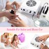 UIILO Nail Dust Collector,80W Nail Dust Collector 2 in 1 Powerful Nail Dust Extractor Cleaner Suction Fan Machine Pedicure Nail Tools,White view 2