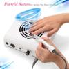 UIILO Nail Dust Collector,80W Nail Dust Collector 2 in 1 Powerful Nail Dust Extractor Cleaner Suction Fan Machine Pedicure Nail Tools,White view 3