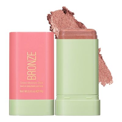 Yeweian Cream Contour Stick, Face Shimmer Bronzer Stick, Blendable Natural Glow Highlighter Makeup Stick, Multi-Use Tinted Solid Moisturizer Stick, 01 Warm Glow