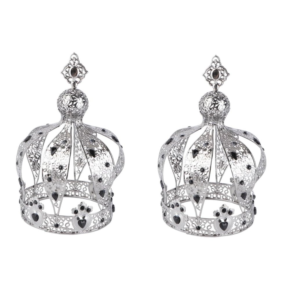 Angoily 2pcs Elegant Retro Round Vintage Black for Weddings Anniversaries and Prom Lightweight Sparkling Crystals Easy to Wear for Brides and Women