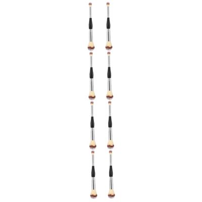 Balacoo 8 Pcs Powder Brush Double Ended Makeup Brush Lip Brush Blending Brush for Makeup Dual Ended Cosmetics Brush Eye Shadow Brush Woman Aluminum Tube Trimming Foundation Brush, 17.5X2X2CM, Black