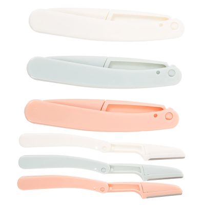 balacoo 12pcs Portable Eyebrow Razor Trimmer Kit Protective Cover for Women Lightweight and Eyebrow Shaper for Precise Grooming of Facial and Bikini Hair