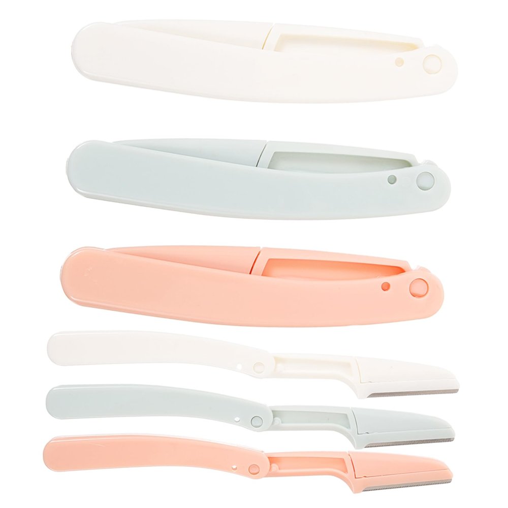 balacoo 12pcs Portable Eyebrow Razor Trimmer Kit Protective Cover for Women Lightweight and Eyebrow Shaper for Precise Grooming of Facial and Bikini Hair