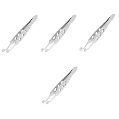 balacoo 4pcs Women Eyelid Tweezers Meibomian Gland Compressor Blackhead Tweezers Eye Care Tool