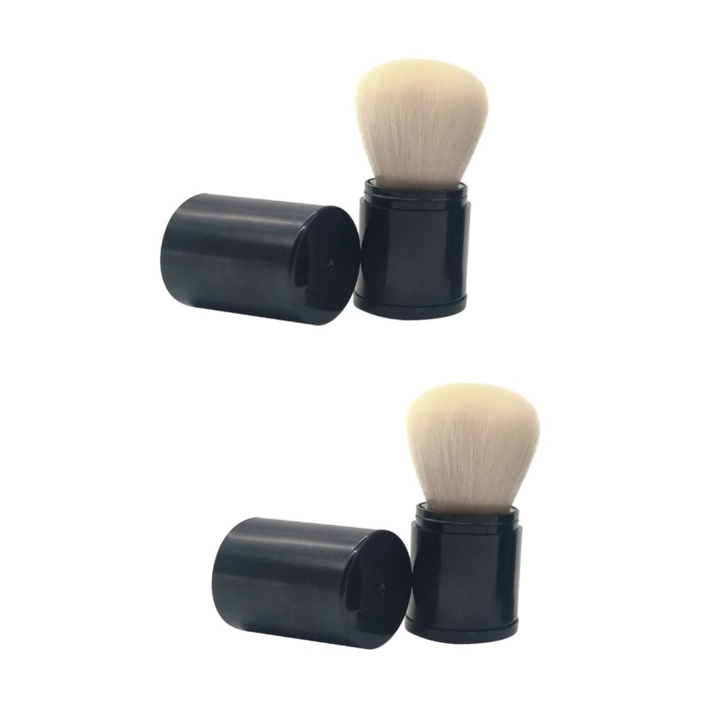 NOLITOY 2pcs Portable Makeup Brush Blush Brush Powder Professional Cosmetics Kit for Women Girls Ladies Bristle for Setting Powder Makeup