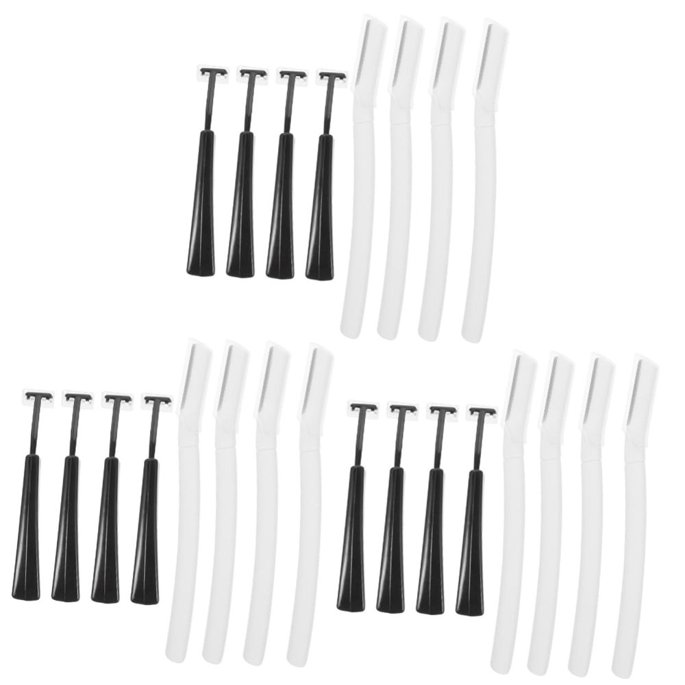 Balacoo 12 Sets Portable Eyebrow Trimmer Facial Hair Removal for Women Facial Razor for Women Mens Grooming Kit Mens Suits Men Suit Man Stainless Steel Blade Accessories Cosmetic, 15.5x0.9cm
