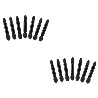 Beaupretty 200pcs Double-ended Eyeshadow Brush Brush Heads for Women Black Eyeshadow Applicator