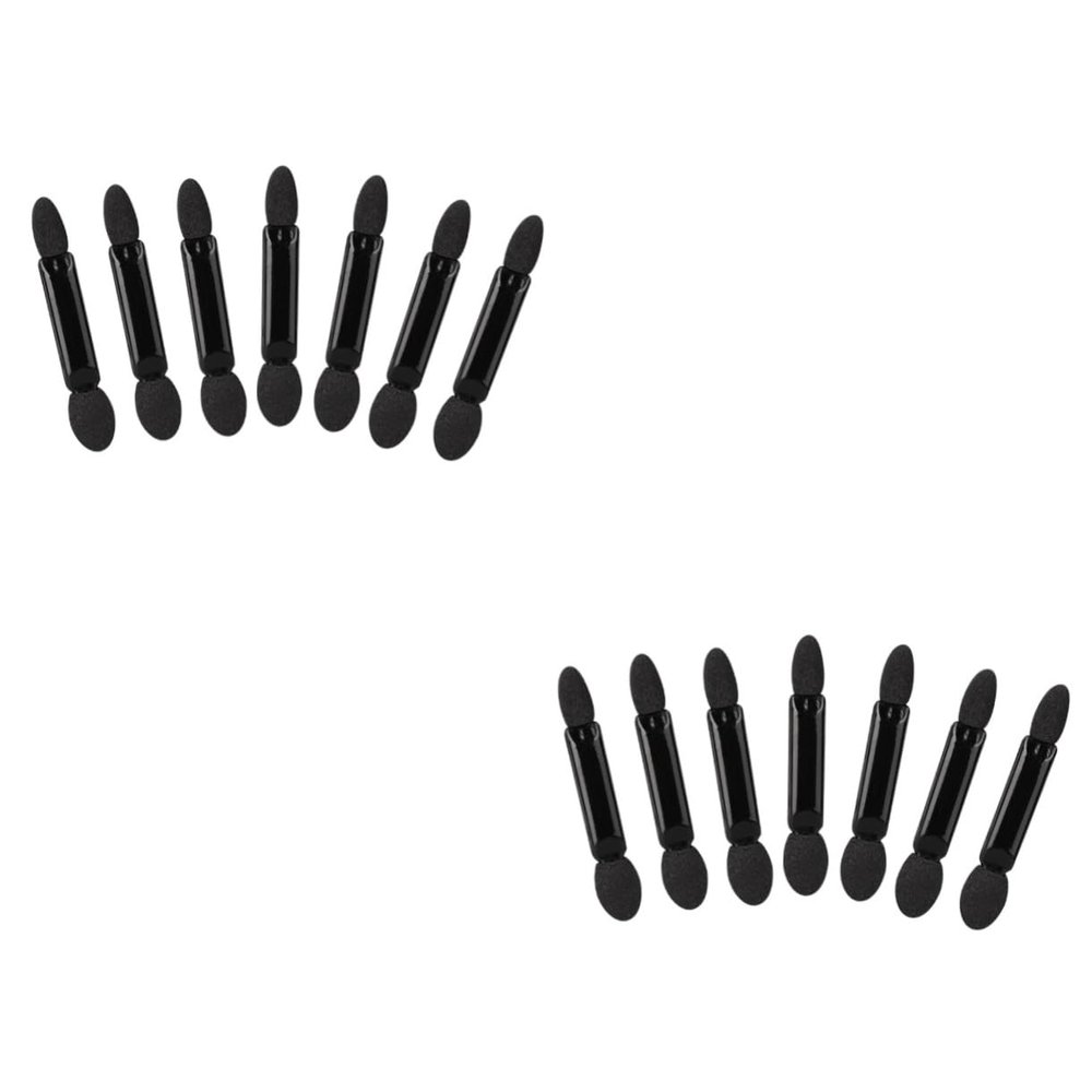 Beaupretty 200pcs Double-ended Eyeshadow Brush Brush Heads for Women Black Eyeshadow Applicator