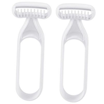 Balacoo 2pcs Armpit Womens Razors for Shaving Face Trimmer Bikini Shavers Facial Razor Wisking Tool Remover for Armpit Shaver for Women Body Hair Razor Manual, 13x5cm, Grey