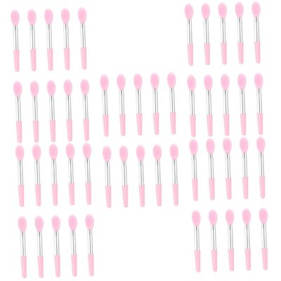 balacoo 50pcs Silicone Lip Brush for Makeup Application Versatile Eyeshadow and Lip Mask Brushes Lightweight and Portable Cosmetic Tools for Salon Home Use