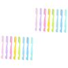 Balacoo 16 Pcs Eyebrow Trimmer Brow Dermaplaning Razors Womens Razors Hair Trimmer Eyebrow Blades Lip Razors for Women Face Shaver Foldable Trimmer Cosmetic Tool Miss Plastic, 12.2x1.5cm view 1