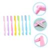 Balacoo 16 Pcs Eyebrow Trimmer Brow Dermaplaning Razors Womens Razors Hair Trimmer Eyebrow Blades Lip Razors for Women Face Shaver Foldable Trimmer Cosmetic Tool Miss Plastic, 12.2x1.5cm view 2